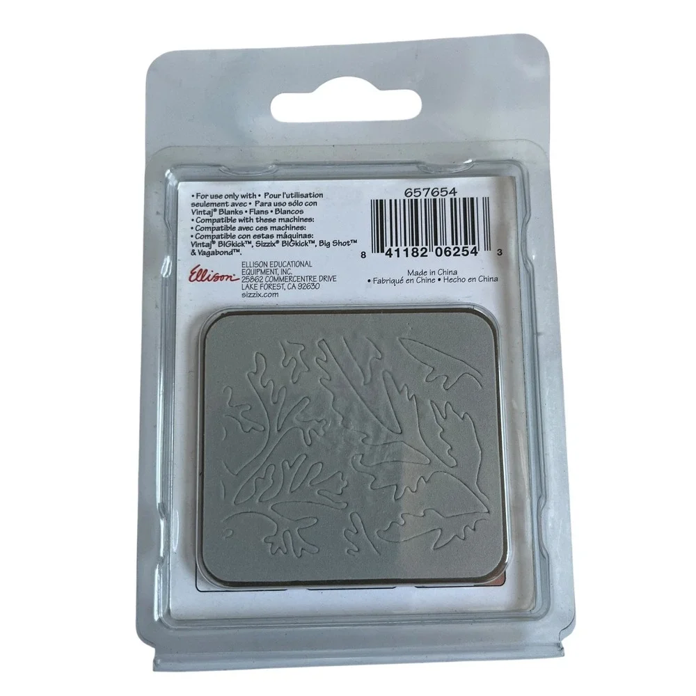 Sizzix Vintaj DecoEtch Forest Foliage Small Etching Die 657654 for Metal Blanks